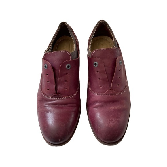 Hush Puppies‎ Red Leather Laceless Oxfords, Women’s Size 8 - Picture 2 of 10